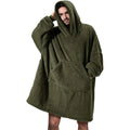 Plaid à Capuche Oversize – Sweat-Couverture Polaire Ultra-Douce à Manches avec Grande Poche, Unisexe