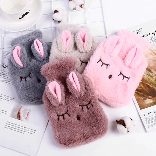 Bouillotte Lapin en Peluche – Petite Bouillotte Réutilisable Toute Douce