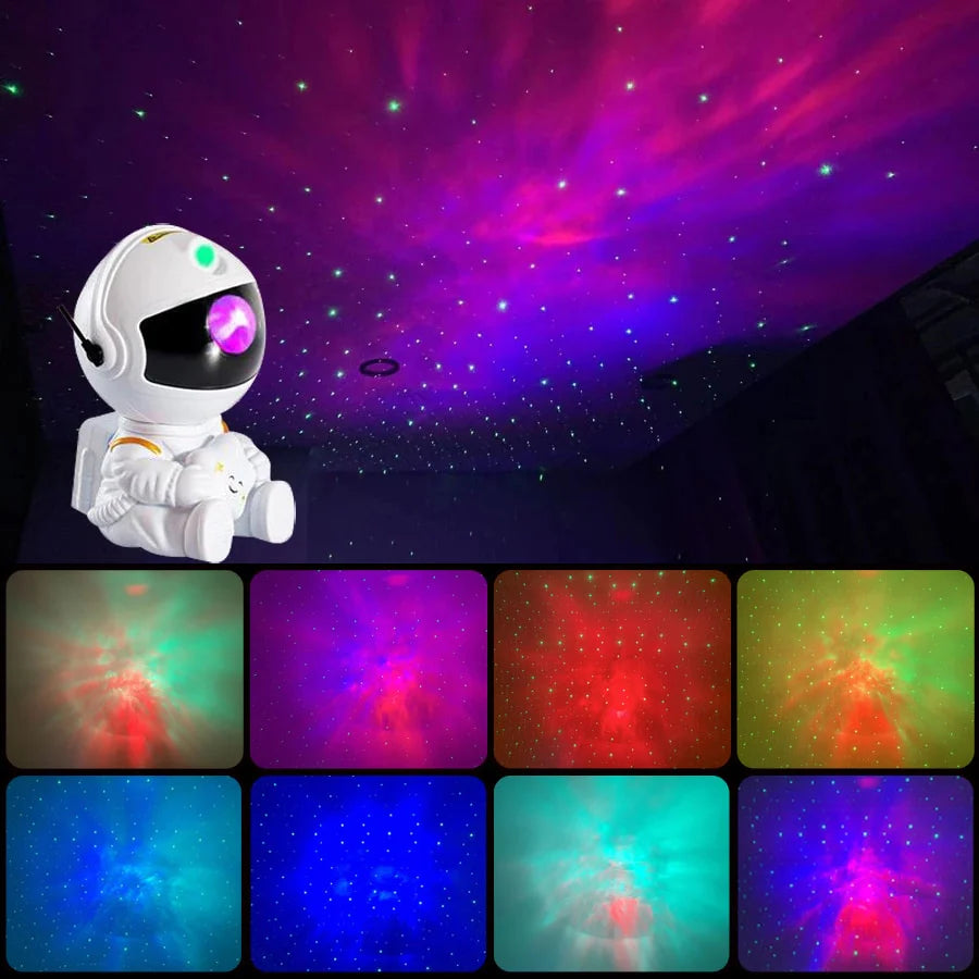 Projecteur Ciel Étoilé Astronaute – Veilleuse Galaxie & Nébuleuse avec Télécommande