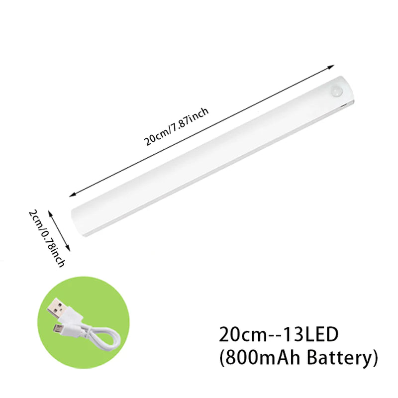 Veilleuse LED à Détecteur de Mouvement – Réglette Magnétique Sans Fil pour Chambre, Couloir & Escalier