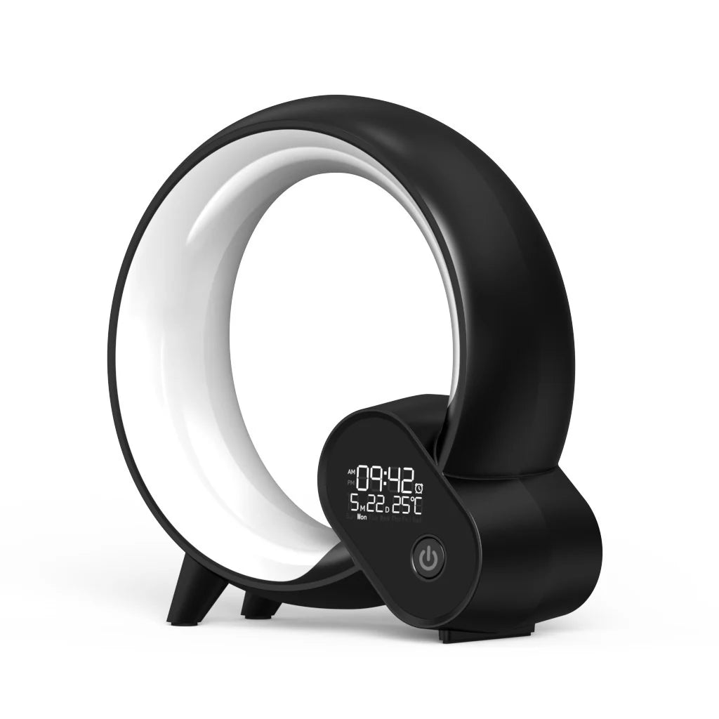 Réveil Lumineux – Lampe d'Ambiance Multicolore avec Bruits Blancs, Télécommande & Appli