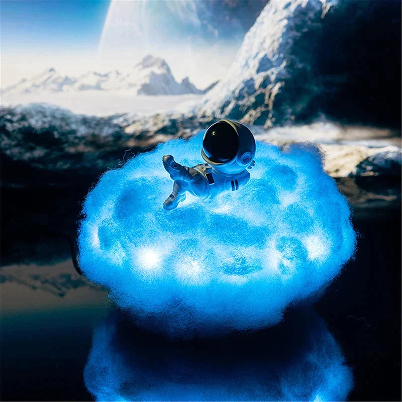 Lampe Nuage Astronaute – Veilleuse LED Multicolore Effet Arc-en-Ciel pour Chambre