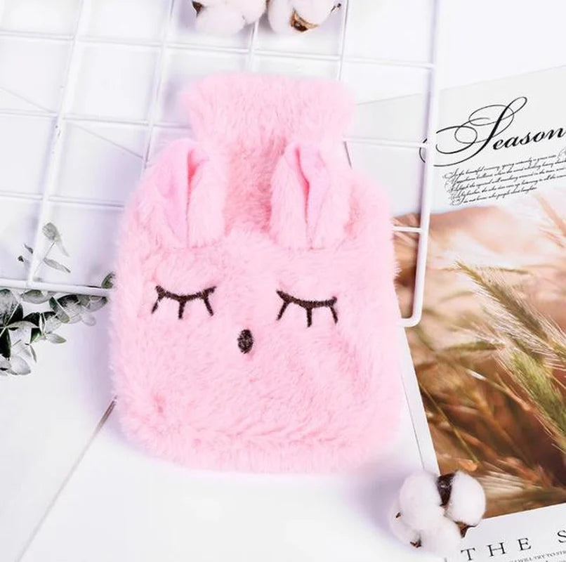 Bouillotte Lapin en Peluche – Petite Bouillotte Réutilisable Toute Douce