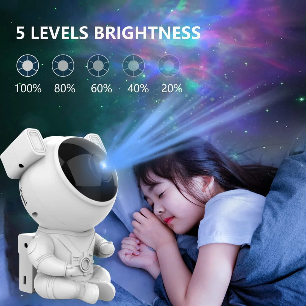 Projecteur Ciel Étoilé Astronaute – Veilleuse Galaxie & Nébuleuse avec Télécommande