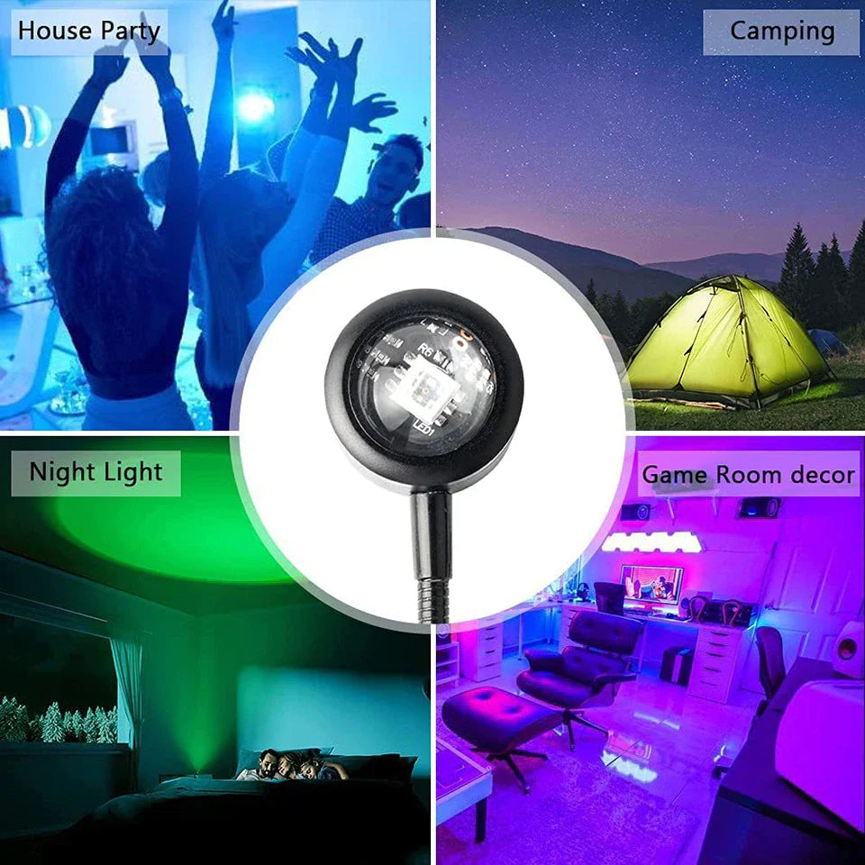 Lampe Coucher de Soleil – Projecteur LED Effet Sunset pour Chambre & Déco