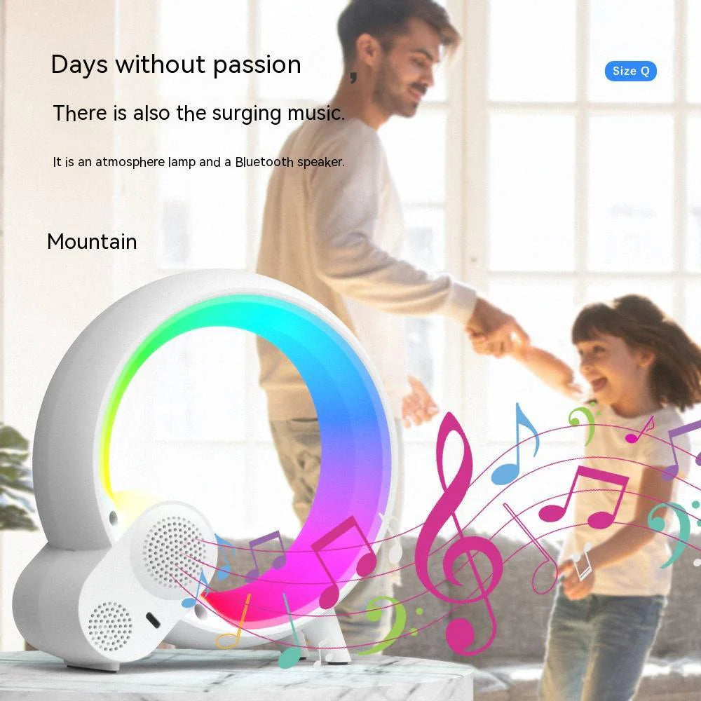 Réveil Lumineux – Lampe d'Ambiance Multicolore avec Bruits Blancs, Télécommande & Appli