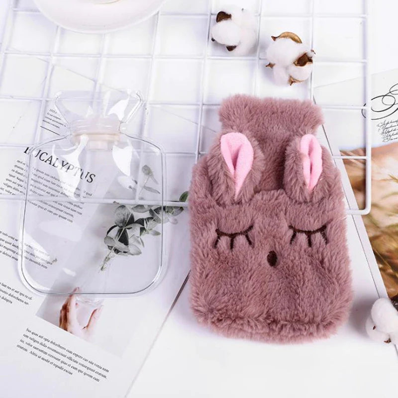 Bouillotte Lapin en Peluche – Petite Bouillotte Réutilisable Toute Douce