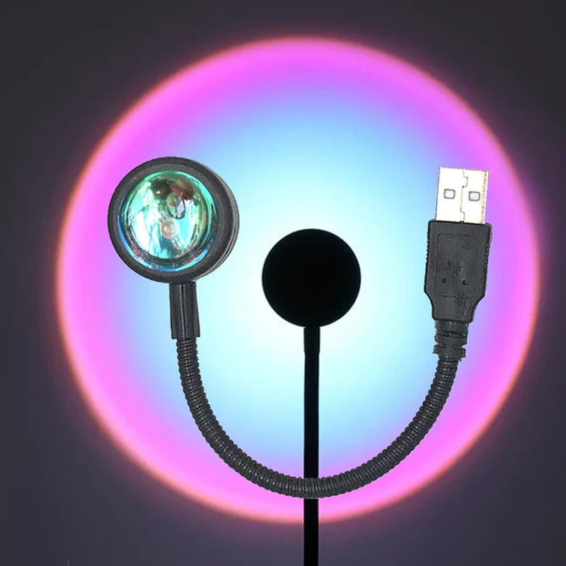 Lampe Coucher de Soleil – Projecteur LED Effet Sunset pour Chambre & Déco