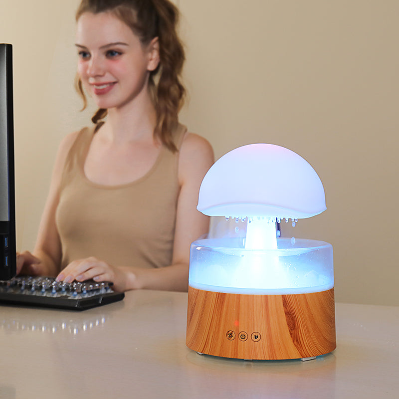Humidificateur Nuage de Pluie – Diffuseur d'Huiles Essentielles & Veilleuse Apaisante