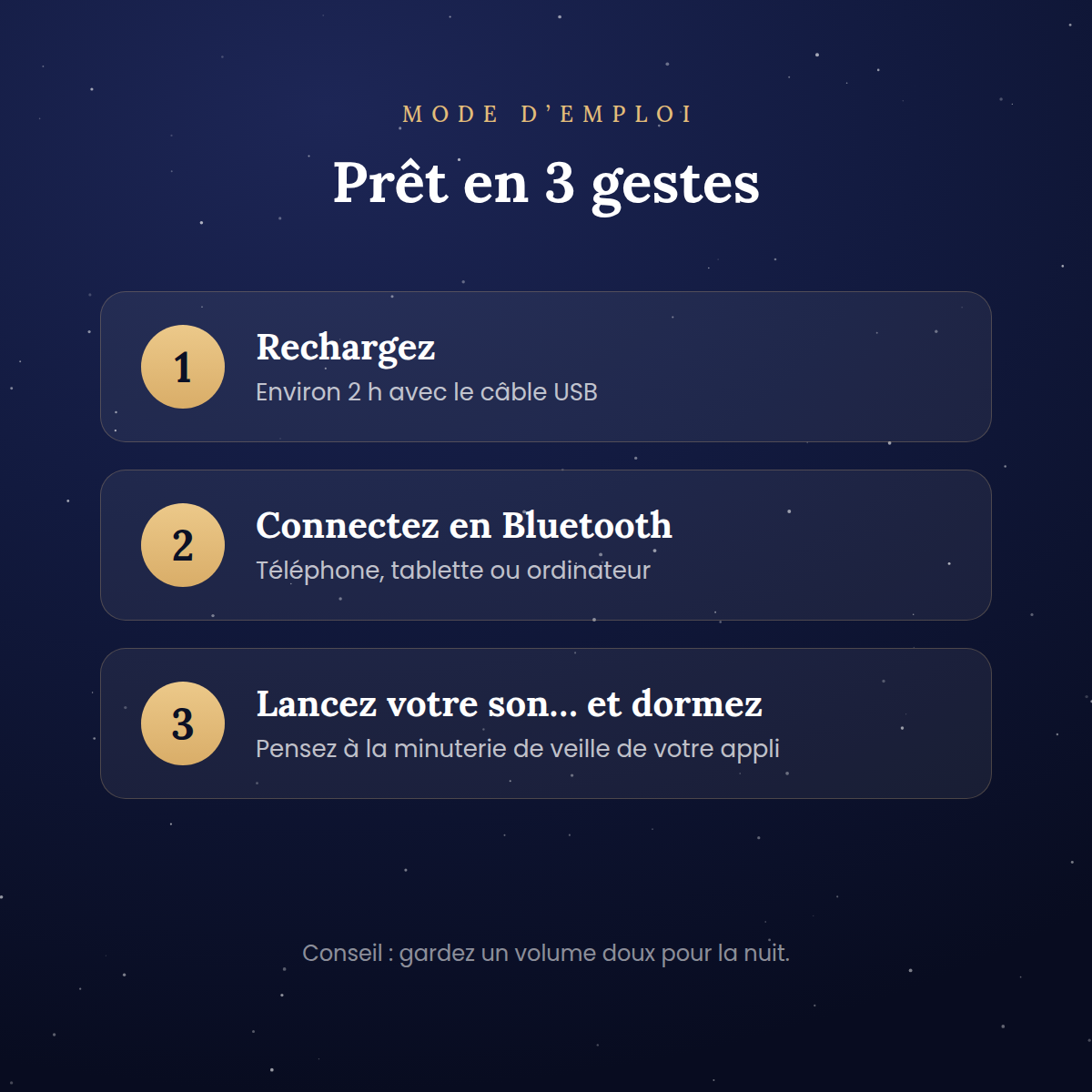 Mode d’emploi du bandeau de sommeil Bluetooth en 3 étapes | Maison Nuage
