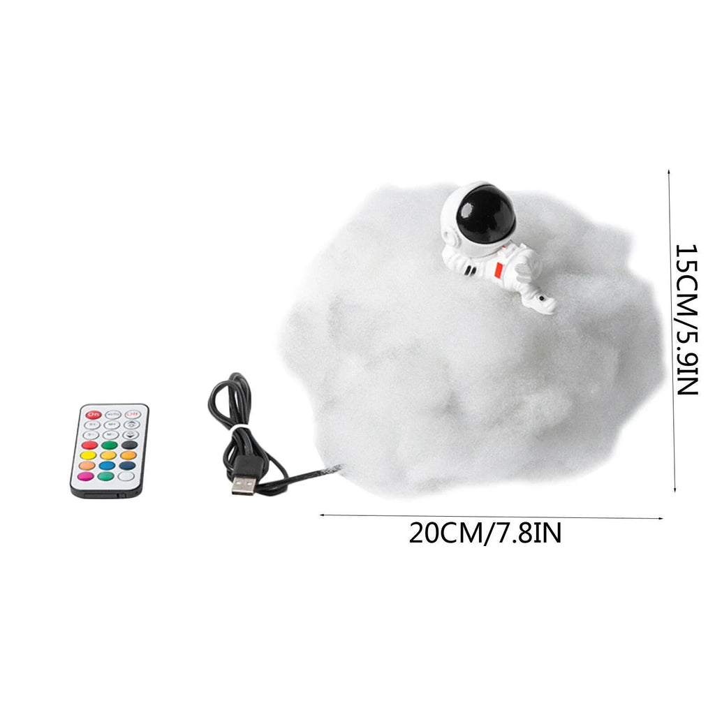 Lampe Nuage Astronaute – Veilleuse LED Multicolore Effet Arc-en-Ciel pour Chambre