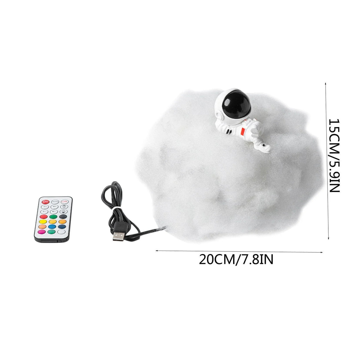 Lampe Nuage Astronaute – Veilleuse LED Multicolore Effet Arc-en-Ciel pour Chambre