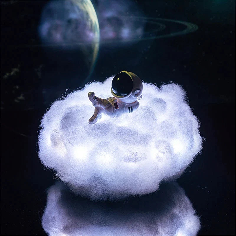 Lampe Nuage Astronaute – Veilleuse LED Multicolore Effet Arc-en-Ciel pour Chambre
