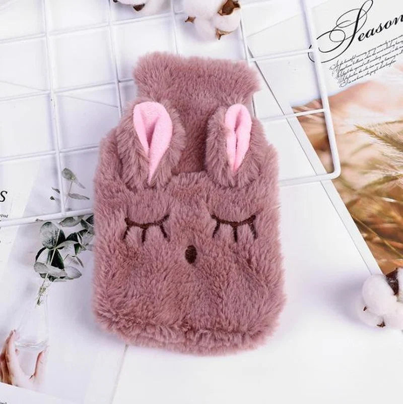 Bouillotte Lapin en Peluche – Petite Bouillotte Réutilisable Toute Douce