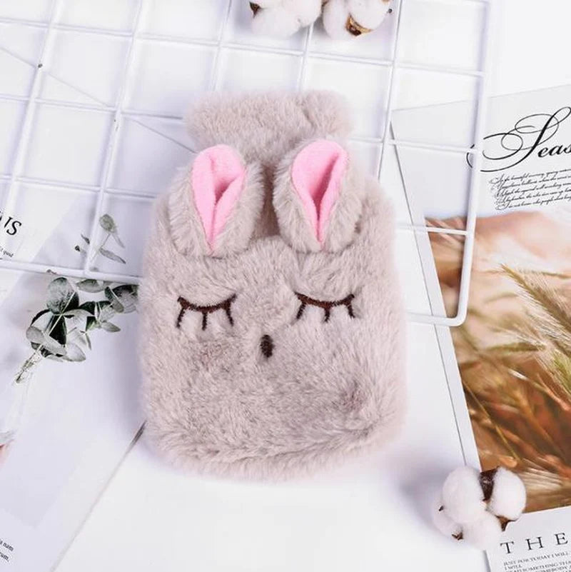 Bouillotte Lapin en Peluche – Petite Bouillotte Réutilisable Toute Douce