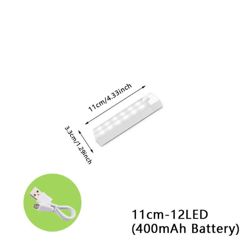 Veilleuse LED à Détecteur de Mouvement – Réglette Magnétique Sans Fil pour Chambre, Couloir & Escalier