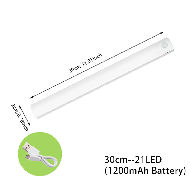 Veilleuse LED à Détecteur de Mouvement – Réglette Magnétique Sans Fil pour Chambre, Couloir & Escalier